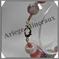 AGATE AFRICAINE - Bracelet Perles 10 mm - 20 cm - C004