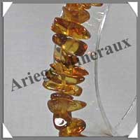 AMBRE Caramel Clair - Bracelet Baroque - Fermoir Argent� - CCAR