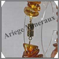 AMBRE Caramel - Bracelet Baroque - Fermoir Dor� - CADO