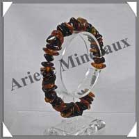 AMBRE Caramel Bicolore - Bracelet Baroque - Fermoir Argent� - MEAR
