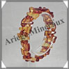 AMBRE - Bracelet Compos - Bicolore - 21 Barrettes et Perles Baroques - 18 cm - L009 Baltique