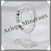 CHAKRAS - Bracelet - Perles 6 mm - Fermoir Magn�tique Argent�