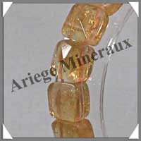 CITRINE (Naturelle) - Bracelet - Carrs Facets 10x10 mm - CAFA-C