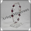 GRENAT Cristallis - Bracelet Argent - 8 Cabochons - 20 cm - P001 Brsil