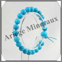 HOWLITE TURQUOISE (Teint�) - Bracelet Tib�tain - MBATUP