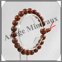 (w:200g)JASPE ROUGE - Bracelet Tib�tain - MBRJP