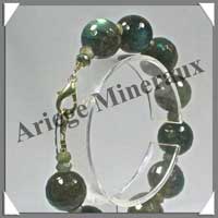 LABRADORITE - Bracelet Perles Facetes 14 mm - 21 cm - C002