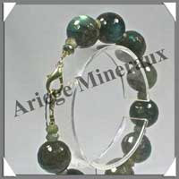 LABRADORITE - Bracelet Perles Facet�es 14 mm - 21 cm - C002
