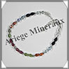 MELANGE de MINERAUX - Bracelet Argent - Gouttes Facetes - 17 cm - 38 grammes - W006 Inde