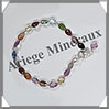 MELANGE de MINERAUX - Bracelet Argent - Olives Facetes - 17 cm - 4,1 grammes - W014 Inde