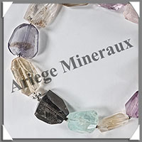 MELANGE de MINERAUX - Bracelet Argent - Nuggets Facets - 17 cm - 11,1 grammes - W018