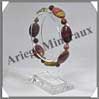 MOKAITE - Bracelet Compos : Ovales 13x25 mm et Perles 4 mm Alterns - 19 cm - C001 Australie