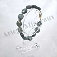 CYMOPHANE ou OEIL DE CHAT - Bracelet Compos� : Disques 12 mm - 20 cm - C001