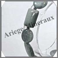 CYMOPHANE ou OEIL DE CHAT - Bracelet Compos� : Disques et Rectangles - 20 cm - C002