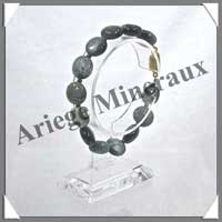 CYMOPHANE ou OEIL DE CHAT - Bracelet Compos� : Disques 12 mm - 20 cm - C001