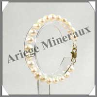 PERLES BLANCHES - Bracelet Perles de 6 mm - NJ