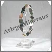 TOURMALINE MULTICOLORE - Bracelet Nuggets 7  10 mm - 20 cm - C001