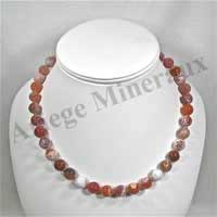 AGATE AFRICAINE - Collier Perles 10 mm - 45 cm - C001