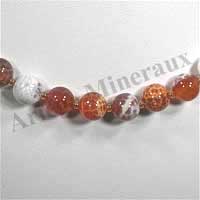 AGATE AFRICAINE - Collier Perles 10 mm - 45 cm - C001