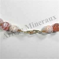 AGATE AFRICAINE - Collier Perles 10 mm - 45 cm - C001