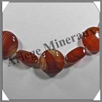 AGATE du BRESIL - Collier Compos� 5 Disques 20 mm et Ovales 18 mm - 47 cm - C001