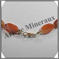 AGATE du BRESIL - Collier Compos� 5 Disques 20 mm et Ovales 18 mm - 47 cm - C001
