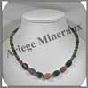 AGATE INDIENNE - Collier Compos - Ovales 15x10 mm - 45 cm - M002 Inde