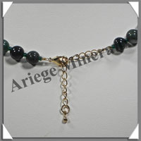 AGATE MOUSSE - Collier Perles 8 mm - 48 cm - M001