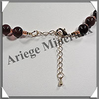 AGATE RUBANNEE - Collier Perles 8 mm - 47 cm - M013