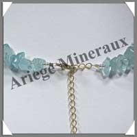AIGUE MARINE  - Collier Baroque (Gros Morceaux) - 42 cm - M001