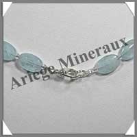 AIGUE MARINE - Collier Compos� : Ovales 8x12 mm - 45 cm - C001