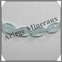 AIGUE MARINE - Collier Compos� : Ovales 8x12 mm - 45 cm - C003