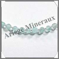AIGUE MARINE - Collier Perles 6 mm - 50 cm - M001