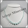 AIGUE MARINE - Collier Perles 6  12  mm en dgrad - 50 cm - M001 Brsil