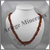 AMBRE Caramel Fonc� - Collier Baroque - 68 cm - CAMB23