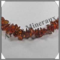 AMBRE Caramel Fonc� - Collier Baroque - 68 cm - CAMB23