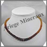 AMBRE en D�grad� Multicolore - Collier Facet� - 45 cm - CAMB45D