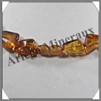 AMBRE Caramel - Collier Baroque Nuggets 15 � 30 mm - 60 cm - M001