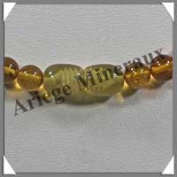 AMBRE Caramel Clair - Collier Perles 6 mm - 42 cm - C