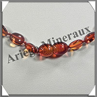 AMBRE - Collier Perles Baroques - Caramel - 54 cm - L013