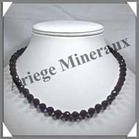 AMETHYSTE - Collier Perles Facet�es 8 mm - 47 cm - C001