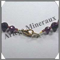 AMETHYSTE - Collier Perles Facet�es 8 mm - 47 cm - C001