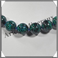 AZURITE CHRYSOCOLLE - Collier Perles 14 mm - 47 cm - M004