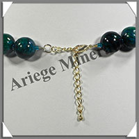 AZURITE CHRYSOCOLLE - Collier Perles 14 mm - 46 cm - M008