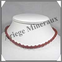 CORNALINE - Collier Perles 4 et 6 mm - 44 cm - C001