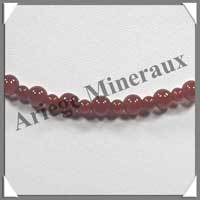 CORNALINE - Collier Perles 4 et 6 mm - 44 cm - C001