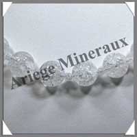 CRISTAL de ROCHE Craquel� - Collier Perles 4 et 14 mm - 48 cm - C001