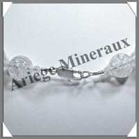 CRISTAL de ROCHE Craquel� - Collier Perles 4 et 14 mm - 48 cm - C001