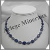 CYANITE - Collier Compos - Ovales 15x11 mm et Ovales 12x8 mm alterns - 45 cm - C013 Brsil