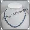 CYANITE - Collier Compos - 33 Ovales 12x8 mm - 45 cm - C001 Brsil